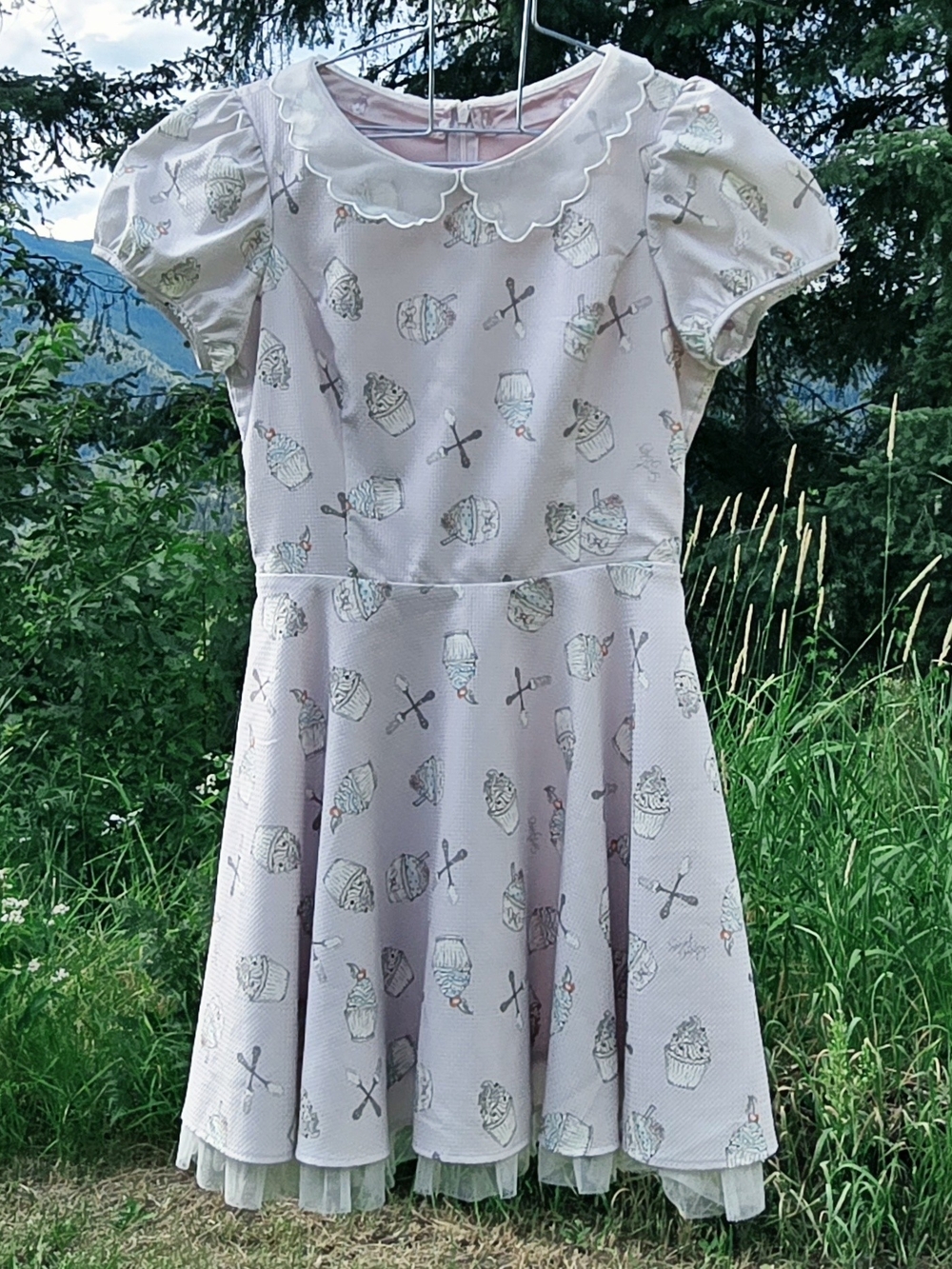 ✨️Rare✨️ Secret Honey Mai Shiraishi Lilac Cupcake Scalloped Collar Mini Dress